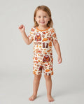 Fall Tis the Season Bamboo Two Piece Short Sleeve Shorts Pajama Set