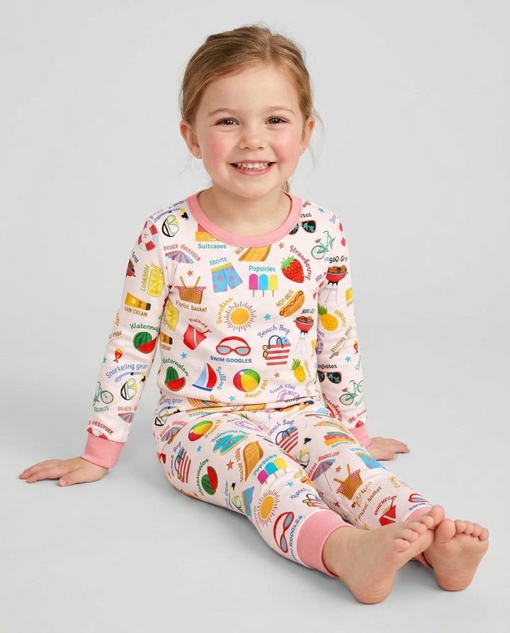 Love Summer Bamboo Two Piece Long Sleeve Pajama Set