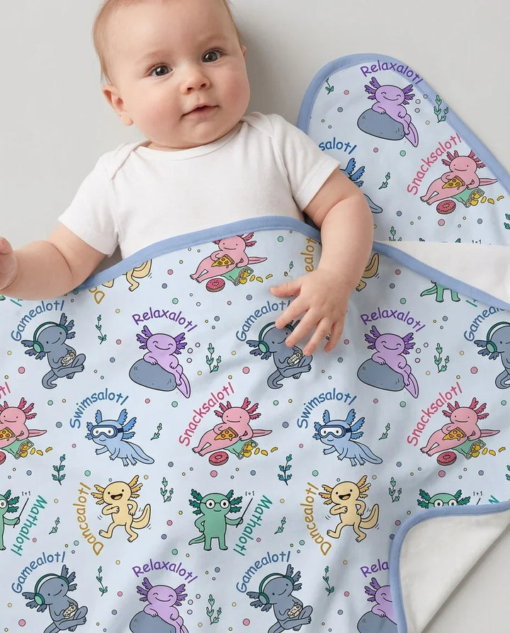 A Lotta Axolotls Bamboo Blanket