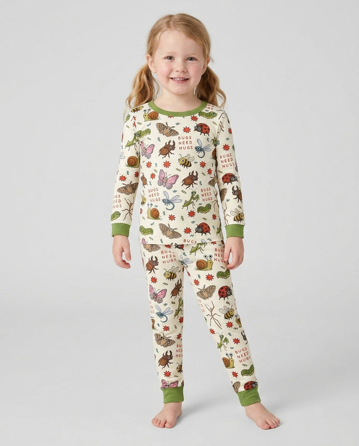Bugs Need Hug Bamboo Two Piece Long Sleeve Pajama Set