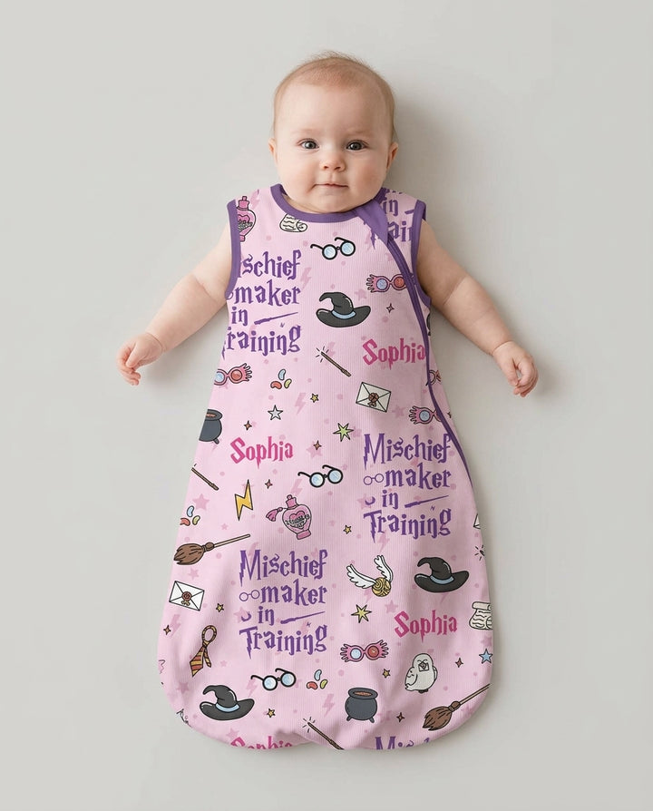 Custom Name Mischief Maker In Training Bamboo Sleep Bag