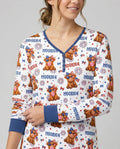 Plantilla de conjunto de pijama de mujer de bambú