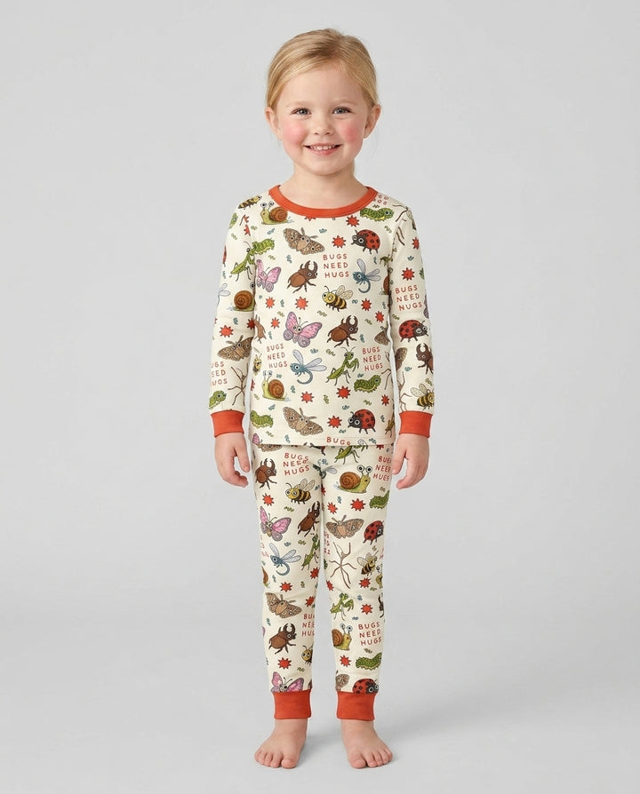 Bugs Need Hug Bamboo Two Piece Long Sleeve Pajama Set