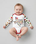 Texas Map  Bamboo Bodysuit