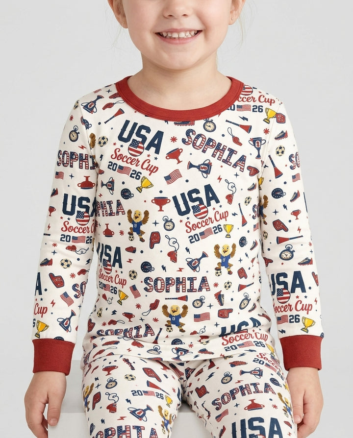 Conjunto de pijama de dos piezas de bambú con mangas largas, plantilla PERSONALIZADA