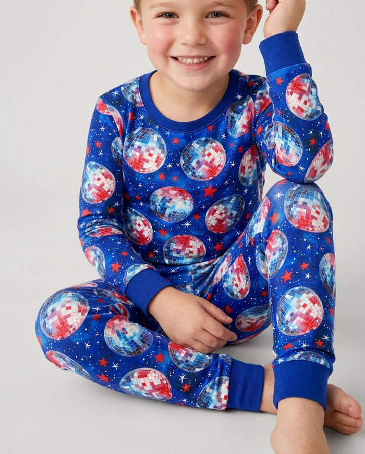 Conjunto de pijama de dos piezas de bambú de manga larga