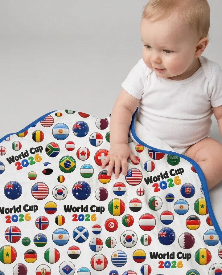 Soccer Cup All Country Balls Bamboo Blanket