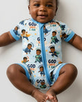 God Says I Am Black Superheroes Bamboo Shorty Zippy