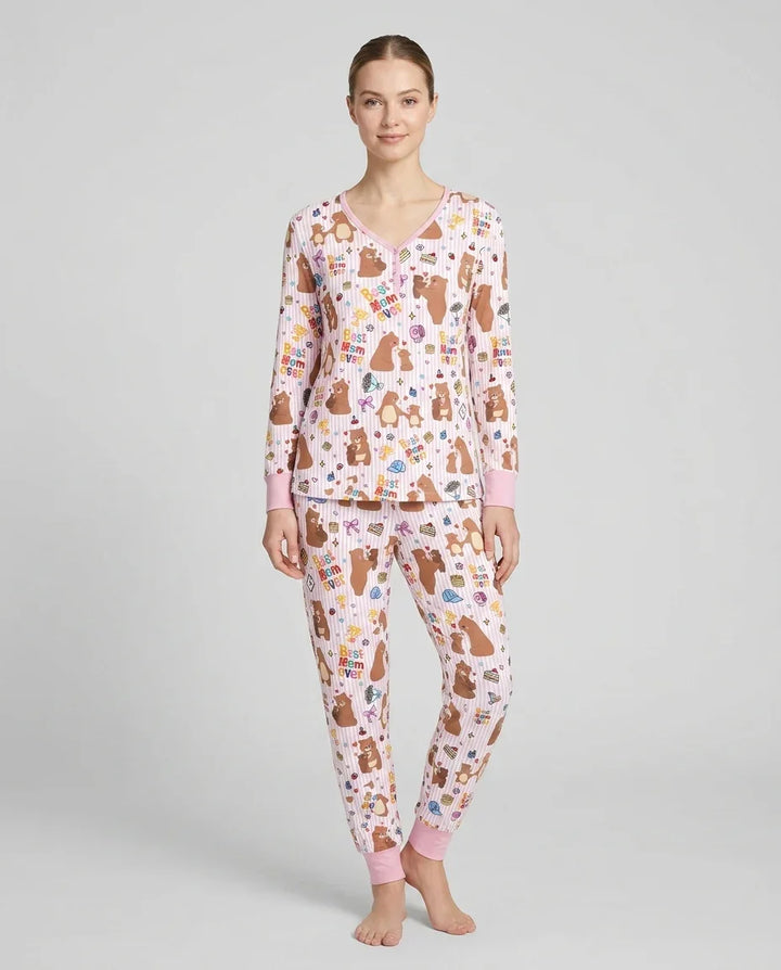 Best Mama Bear Ever Family Matching Bamboo Women Pajama Set