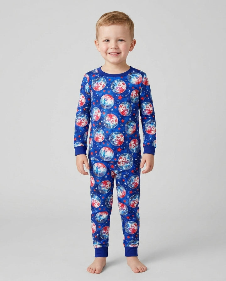 Conjunto de pijama de dos piezas de bambú de manga larga