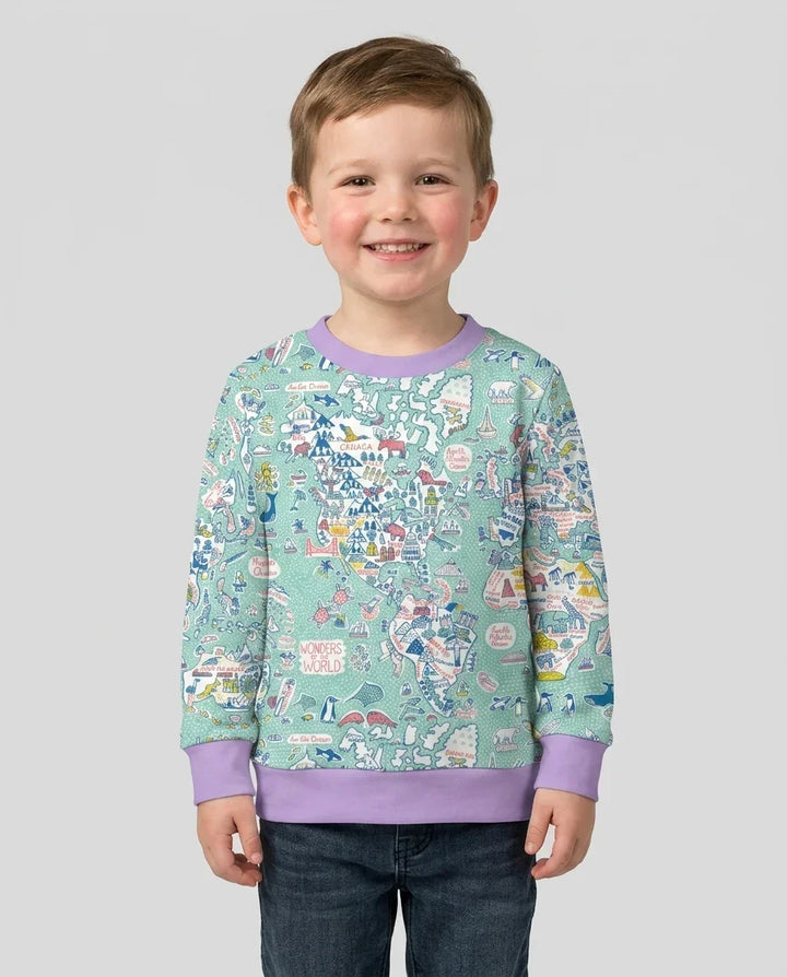 Sudadera de cuello redondo Hello World Wonders Bamboo