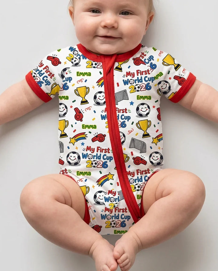 Plantilla PERSONALIZADA de Bambú Pijama Corto con Cremallera