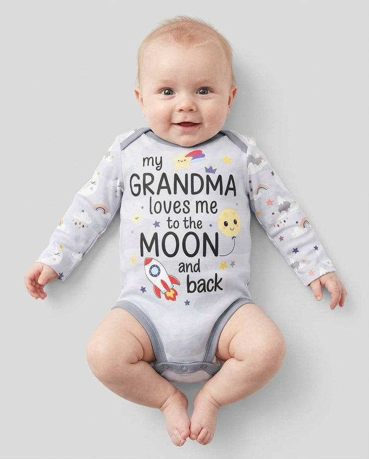 My Grandma Loves Me To The Moon And Back Bamboo Bodysuit