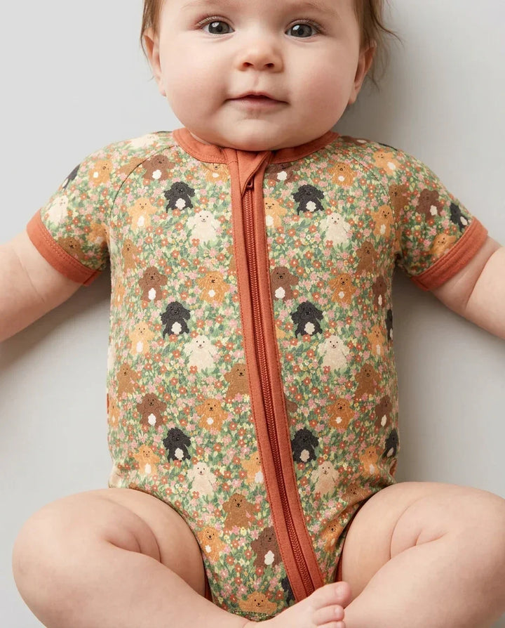 Puppy Garden Family Matching Bamboo Shorty Zippy