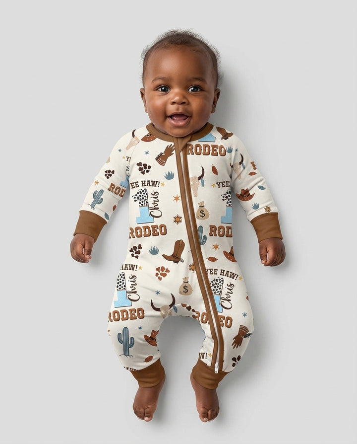 Personalized Cowboy Birthday Rodeo Bamboo Convertible Zippy