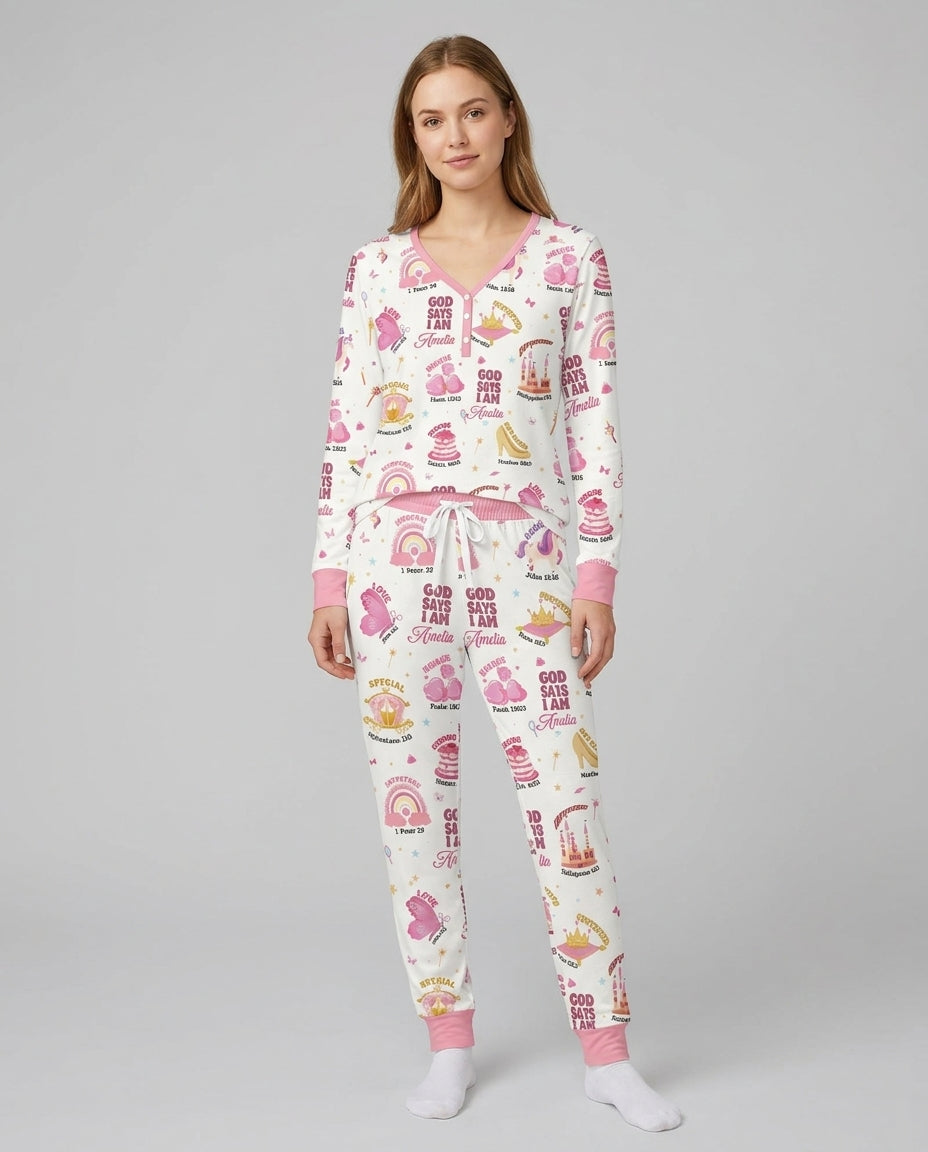 Dios Dice Que Soy Conjunto de Pijama para Mujer