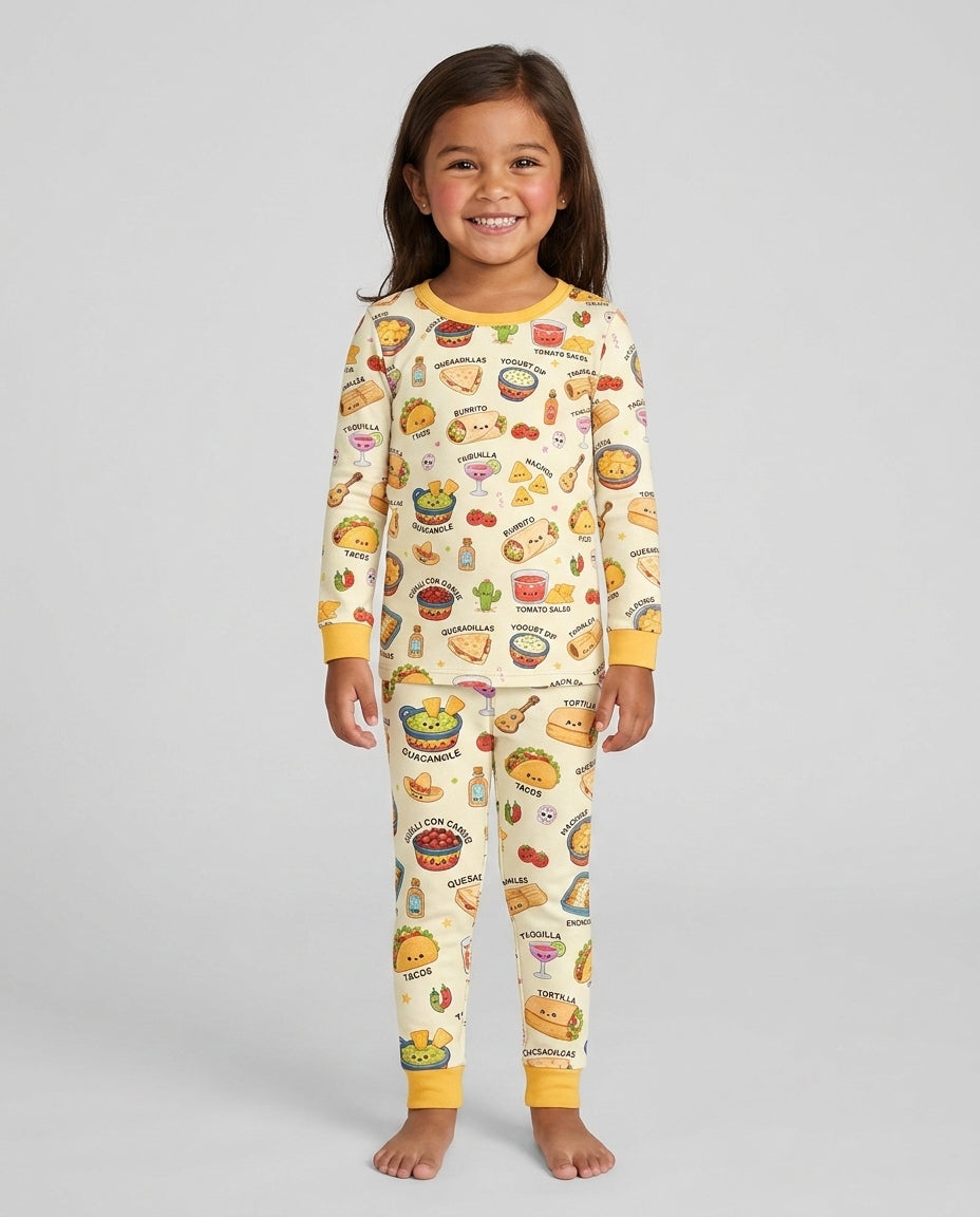 Conjunto de pijama de dos piezas de bambú con mangas largas, plantilla PERSONALIZADA