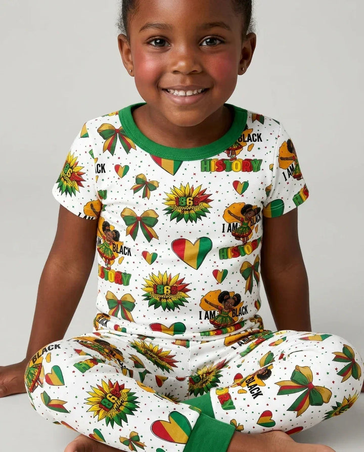 Zweiteiliges, kurzärmliges Pyjama-Set mit Marienkäfern