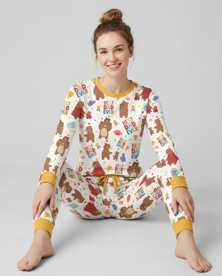 Best Daddy Bear Ever Family Matching Bamboo Women Pajama Set
