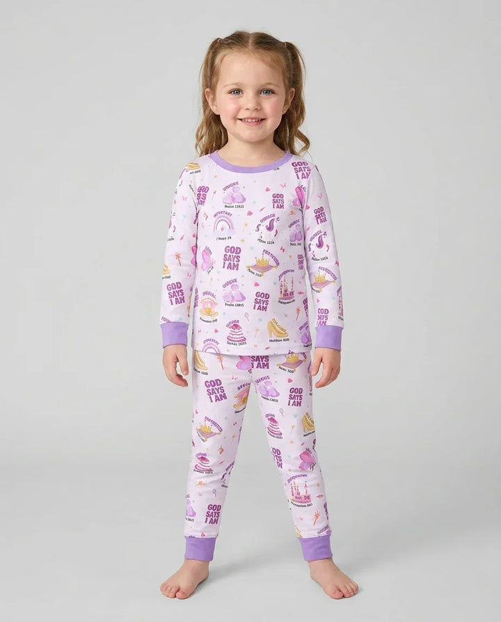 Zweiteiliges Langarm-Pyjama-Set mit Sommerfrüchten