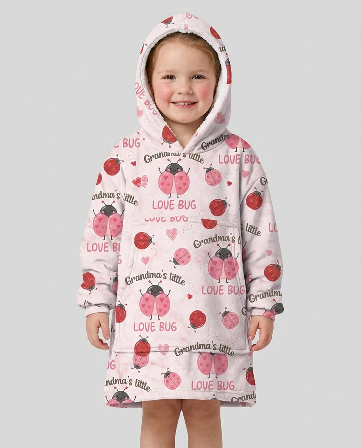 Grandma's Little Love Bug Bamboo Blanket Hoodie