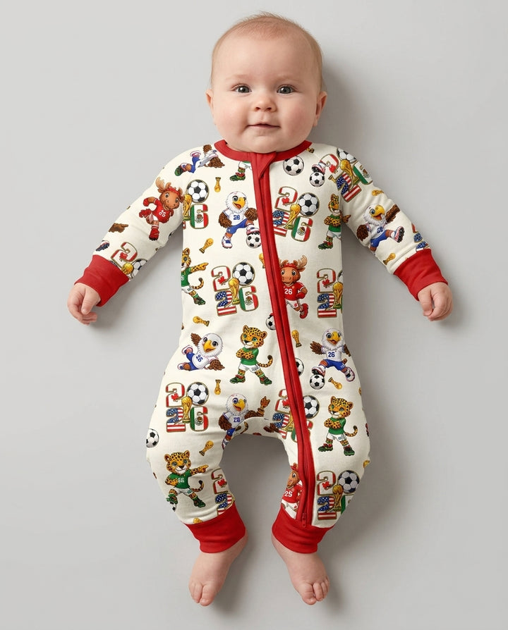 Cute Soccer Mascots USA CAN MEX Bamboo Convertible Zippy