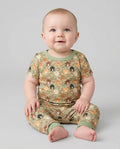 Puppy Garden Family Matching Bamboo Two Piece Short Sleeve Pajama Set