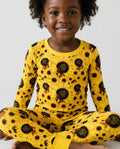 Conjunto de pijama de dos piezas de bambú de manga larga Sunflower Sunaya