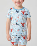 Celebrate 4th of July Family Matching Bamboo Two Piece Short Sleeve Shorts Pajama Set