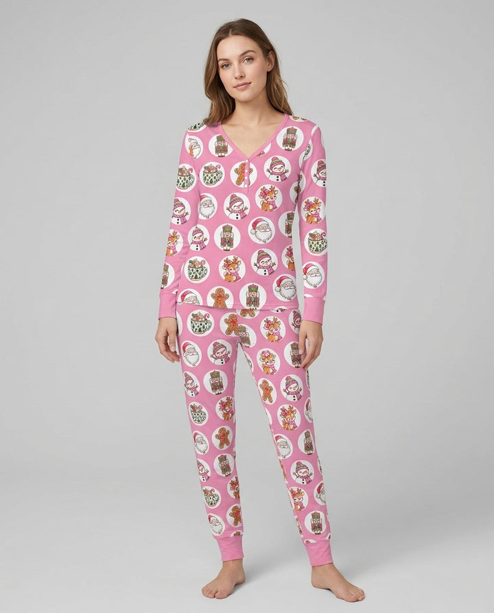 Distressed Holiday Bamboo Women Pajama Set