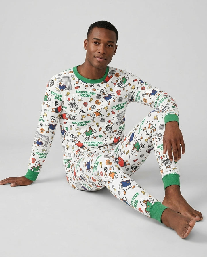 Funny Goose Soccer Tour 2026 Bamboo Men's Pajama Set