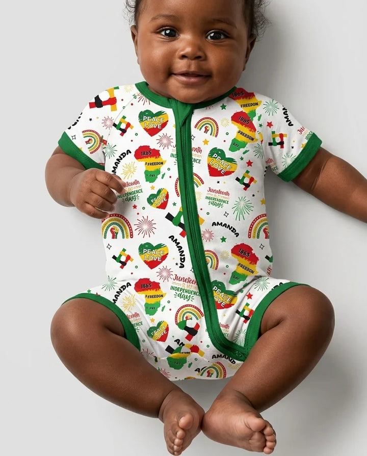 Custom Name Juneteenth Is My Independence Day Bamboo Shorty Zippy