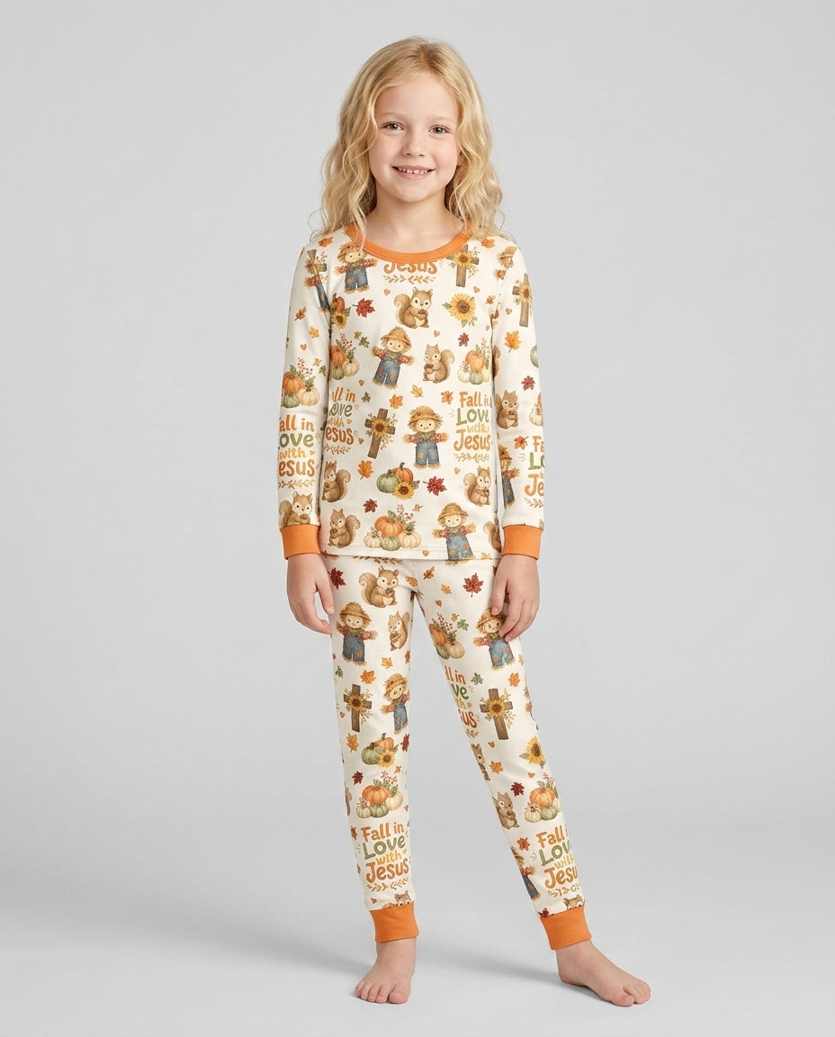 Fall For Jesus Bamboo Two Piece Long Sleeve Pajama Set