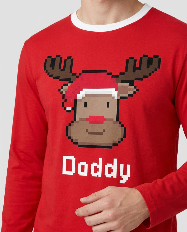 Merry Pixel Pals Bamboo Men's Pajama Set