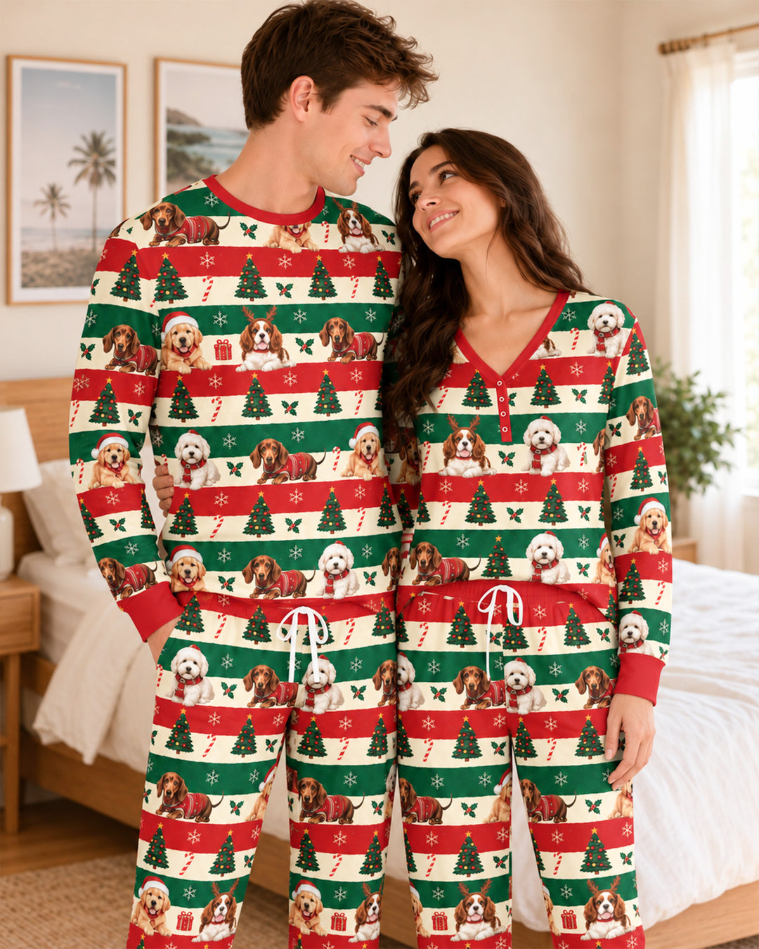 Dog Lover Christmas Bamboo Women Pajama Set
