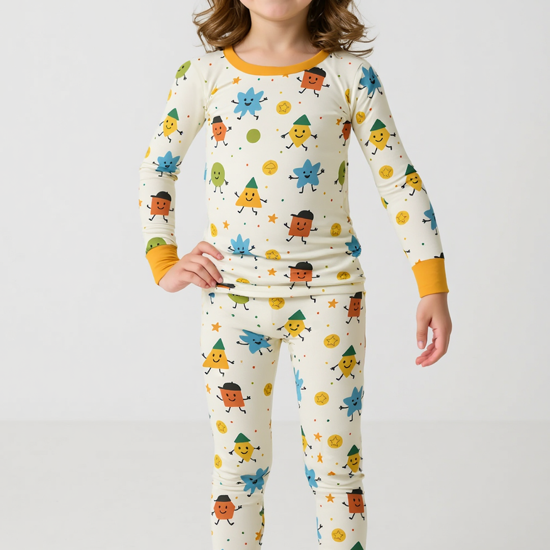 Geo Buddies Two Piece Long Sleeve Pajama Set