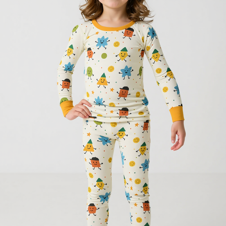 Geo Buddies Two Piece Long Sleeve Pajama Set