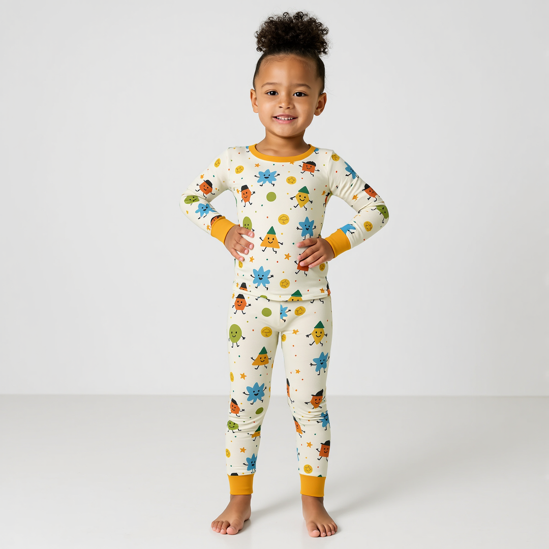 Geo Buddies Two Piece Long Sleeve Pajama Set