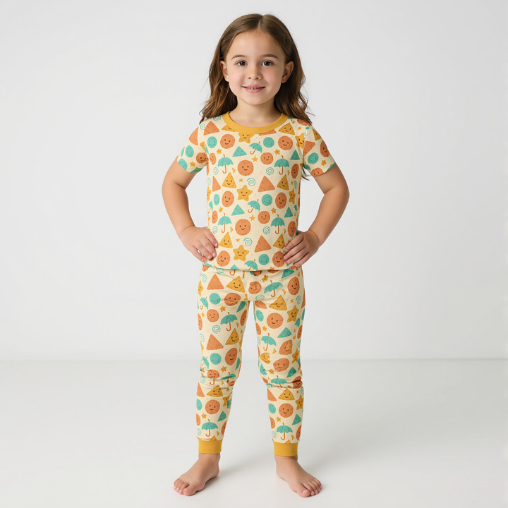 Cracked Candy Two Piece Short Sleeve Pajama Set