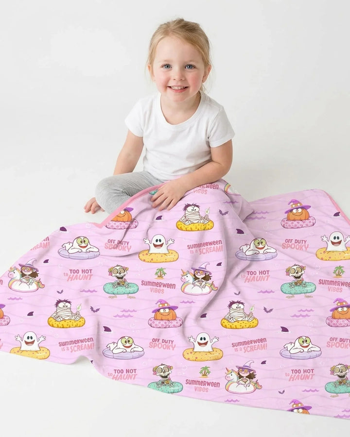Summerween Cartoon Bamboo Blanket