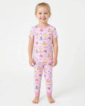 Summerween Cartoon Bamboo Two Piece Short Sleeve Pajama Set
