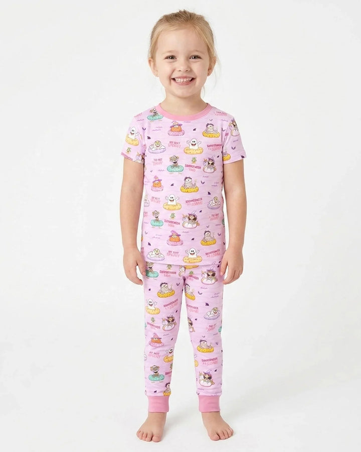 Zweiteiliges, kurzärmliges Pyjama-Set mit Marienkäfern