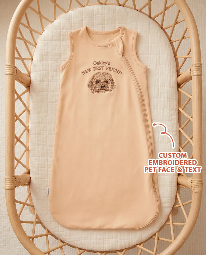 Custom Pet Portrait Embroidered Bamboo Sleep Bag