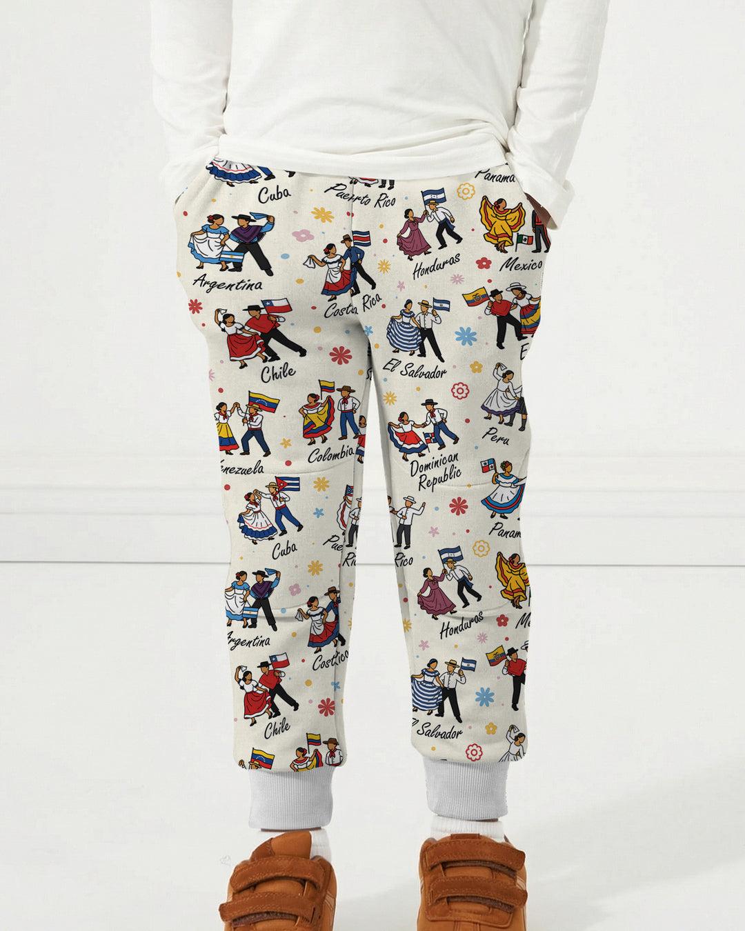 Hispanic Traditional Folkloric Dress Bamboo Jogger