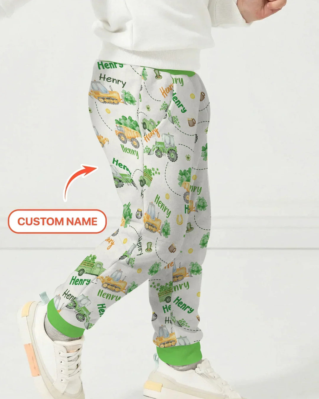 Construction St. Patrick's Day Custom Name Jogger