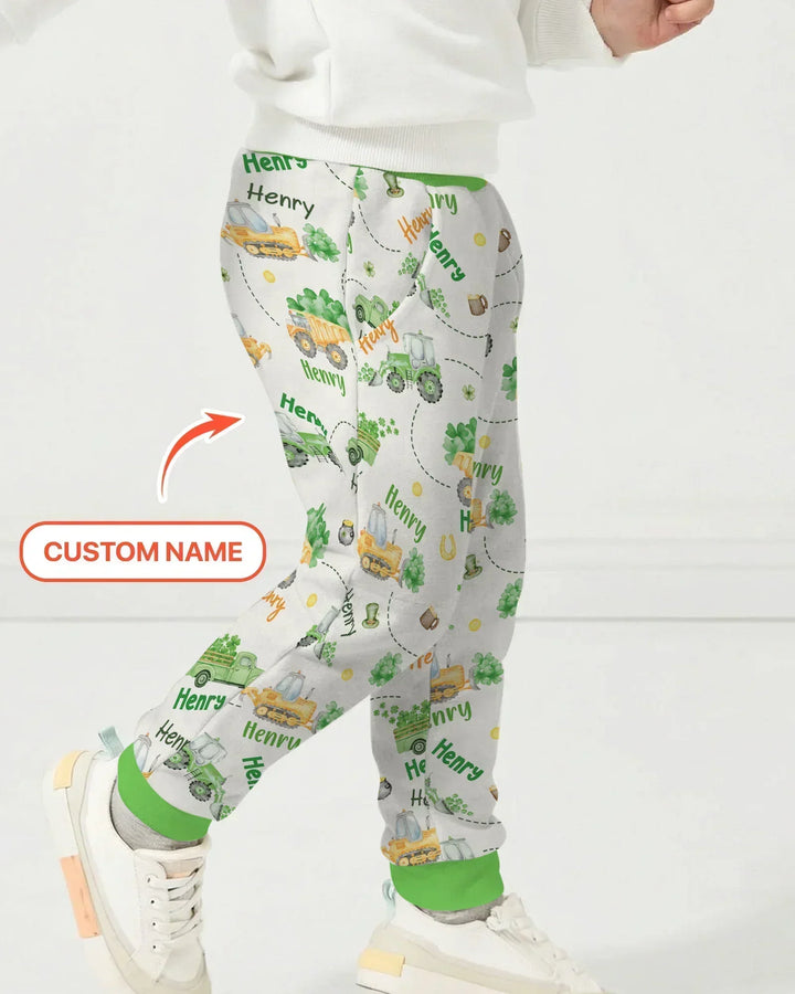 Construction St. Patrick's Day Custom Name Jogger