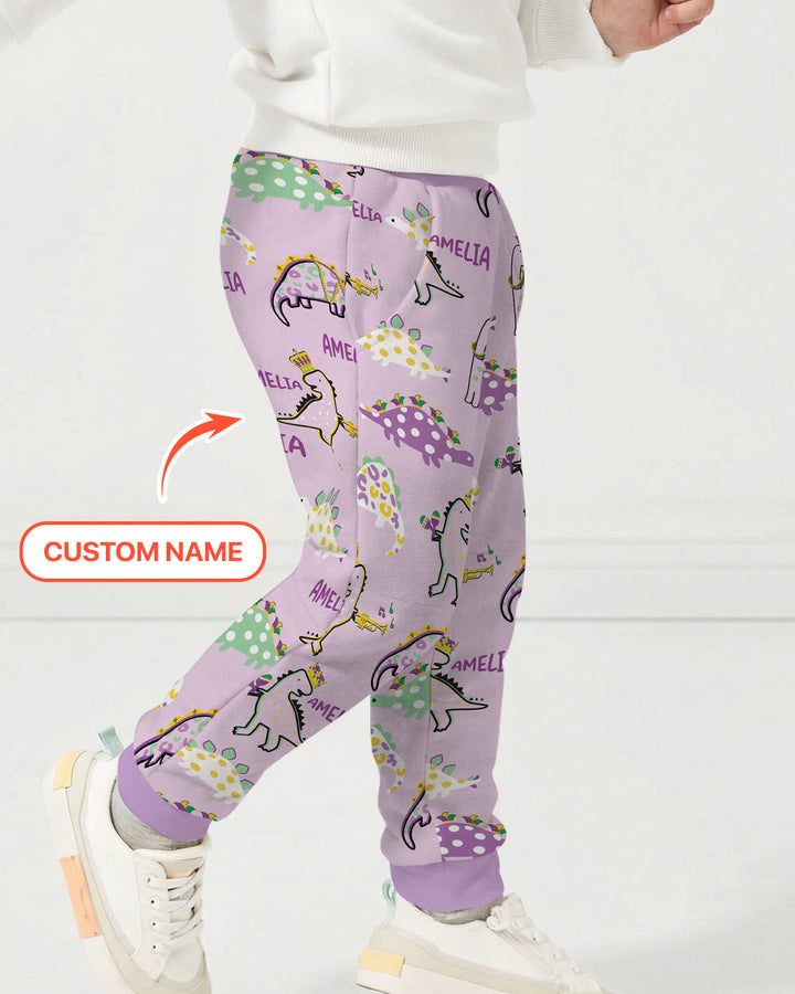 Custom Name Mardi Gras Saurus Jogger