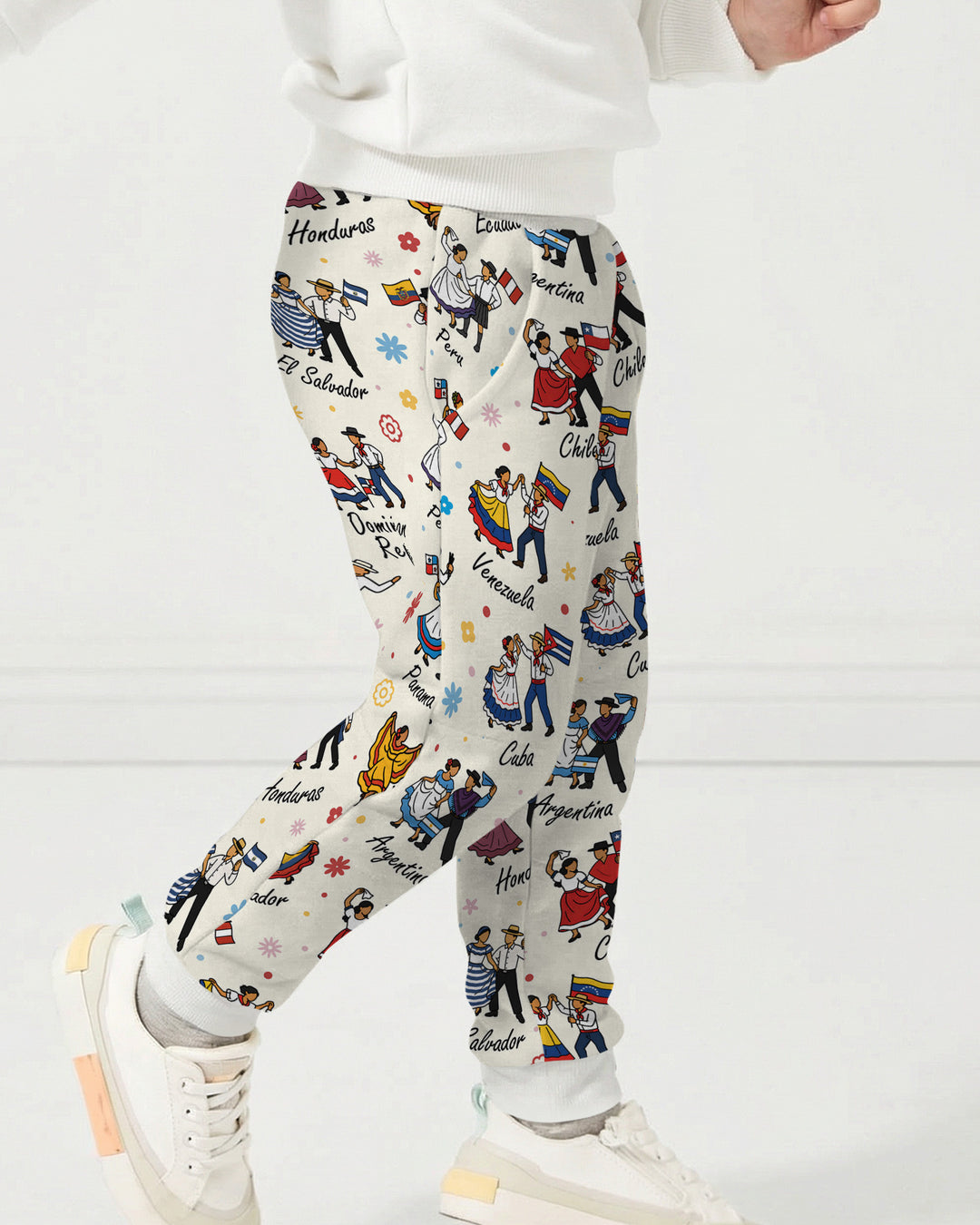 Hispanic Traditional Folkloric Dress Bamboo Jogger