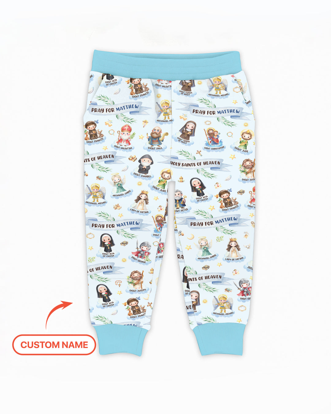Holy Saints of Heaven Custom Name Jogger