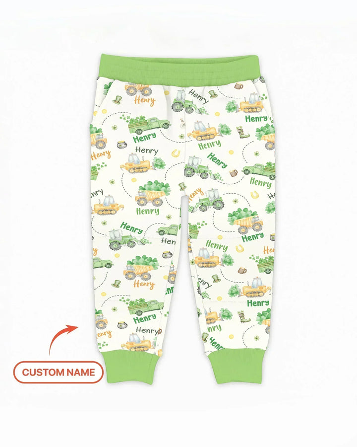 Construction St. Patrick's Day Custom Name Jogger